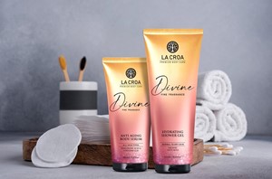 Za brend LA CROA, kozmetiku za kosu, lice i tijelo, diziajnirali smo elegantnu i luksuznu ambalažu.